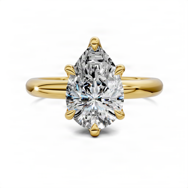 Opes Pear Floral Basket Ring