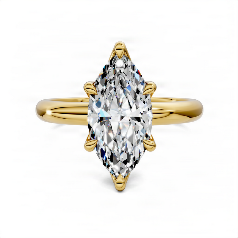 Opes Marquise Floral Basket Ring