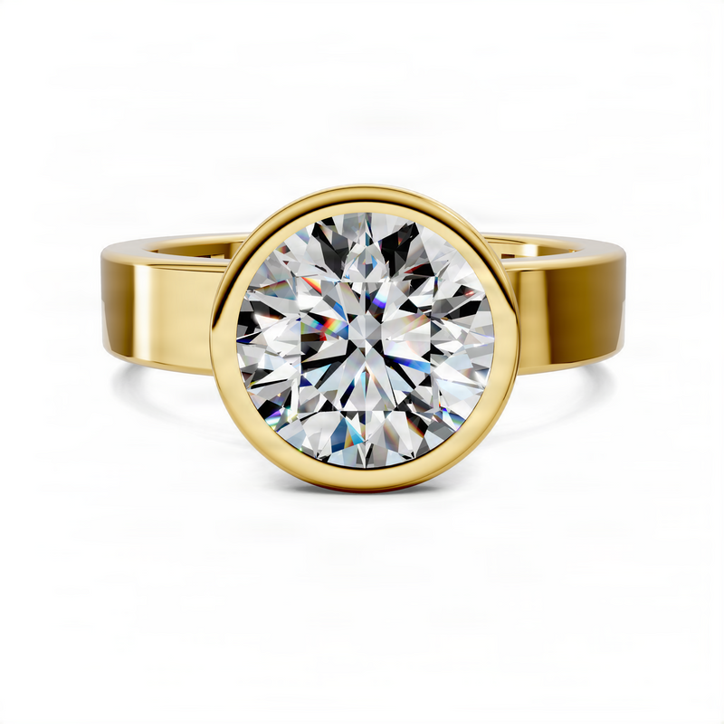 Opes Round Bezel Solitaire Ring