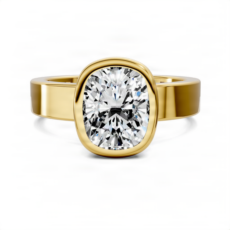 Opes Cushion Bezel Solitaire Ring