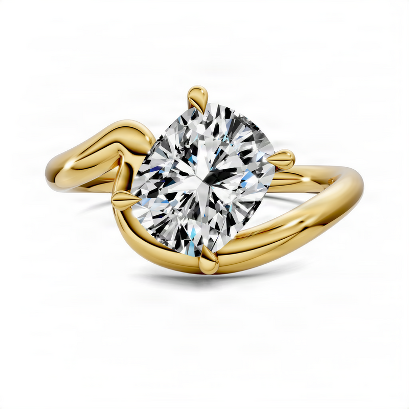 Opes Cushion Sculptural Solitaire Ring