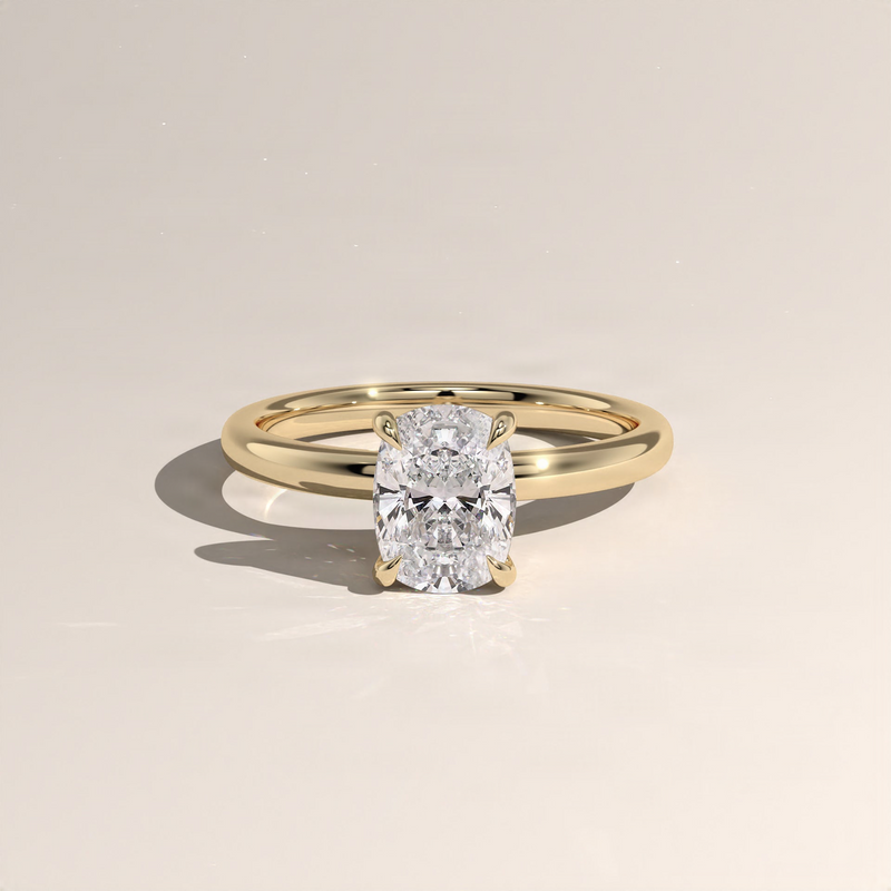 Opes Elongated Cushion Solitaure Ring