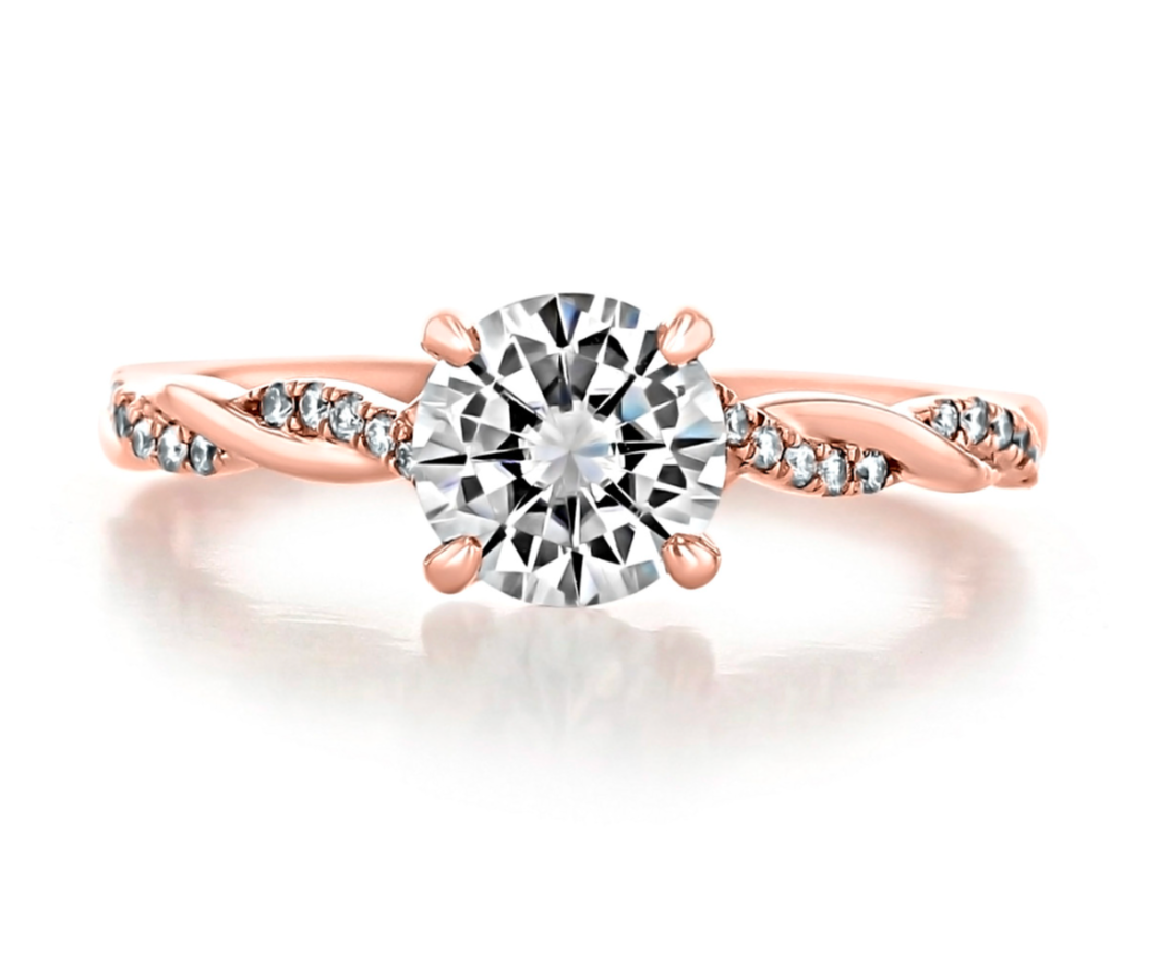 CUSTOM Oval 1.3CT LAB DIAMOND Ring in ROSE Gold