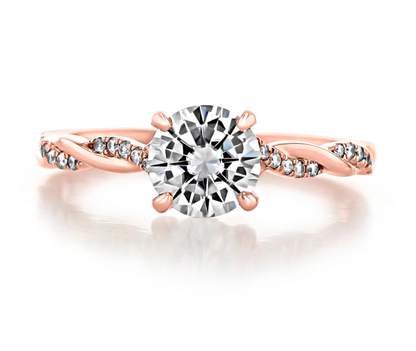 CUSTOM Oval 1.3CT LAB DIAMOND Ring in ROSE Gold