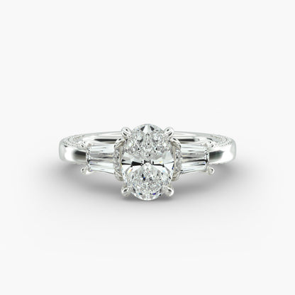 CUSTOM Oval Brilliant cut 5.4CT E VVS2 LAB DIAMOND Ring