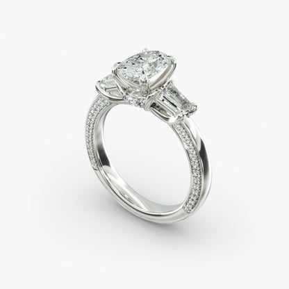 CUSTOM Oval Brilliant cut 5.4CT E VVS2 LAB DIAMOND Ring