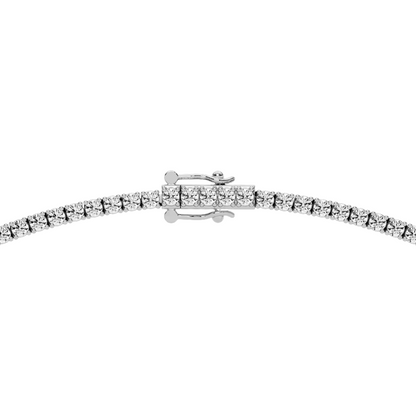 Round brilliant lab grown diamond tennis necklace in gold by Opes & Co