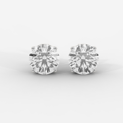 CUSTOM 4TCW G+ VVS2 LAB DIAMOND STUDS