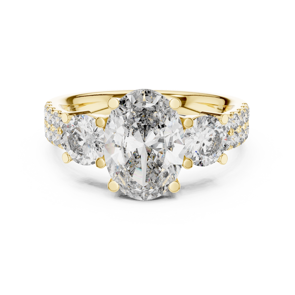 Opes Exclusive Double Band Three Stone 4596
