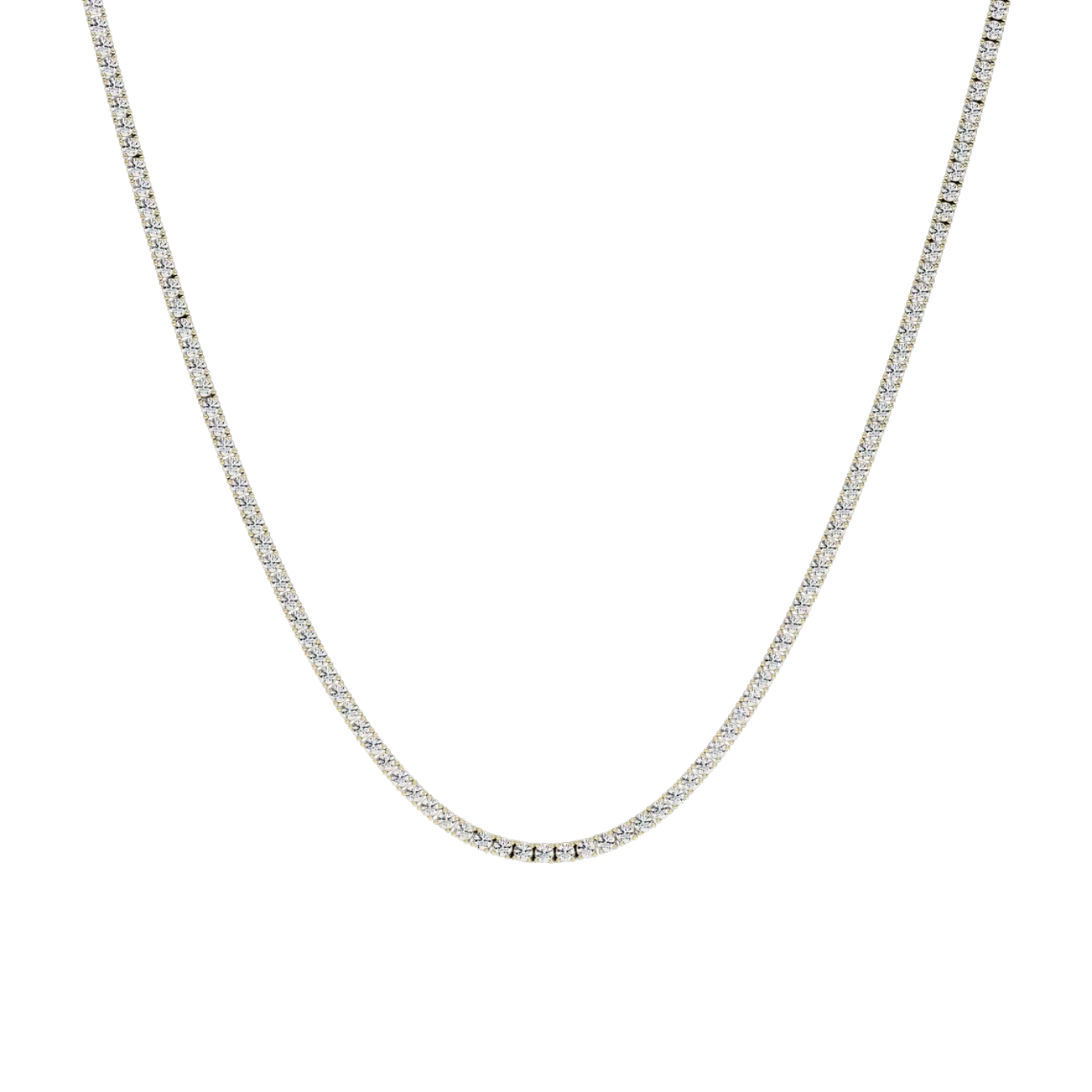 Classic Round Brilliant Diamond Tennis Necklace