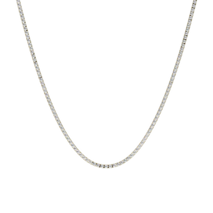 Classic Round Brilliant Diamond Tennis Necklace