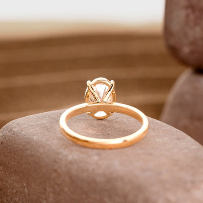 Nicole Classic Solitaire Engagement Ring – 2.5ct Oval Lab Grown Diamond