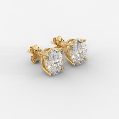 Oval Cut Basket Studs