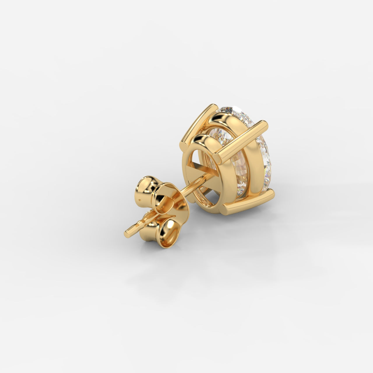 Oval Cut Basket Studs