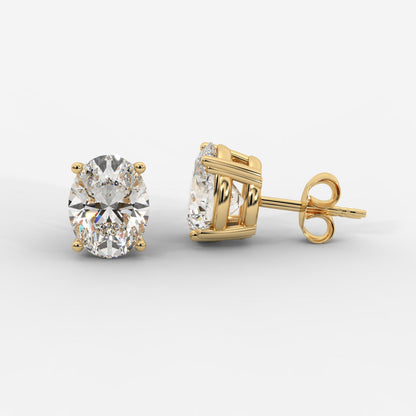 Oval Cut Basket Studs