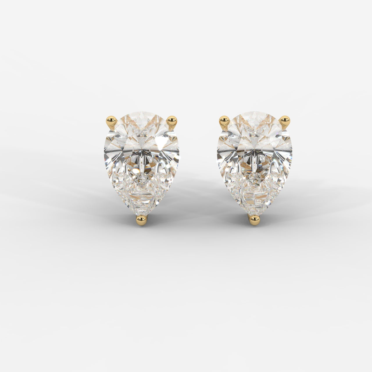 Pear Cut Basket Studs