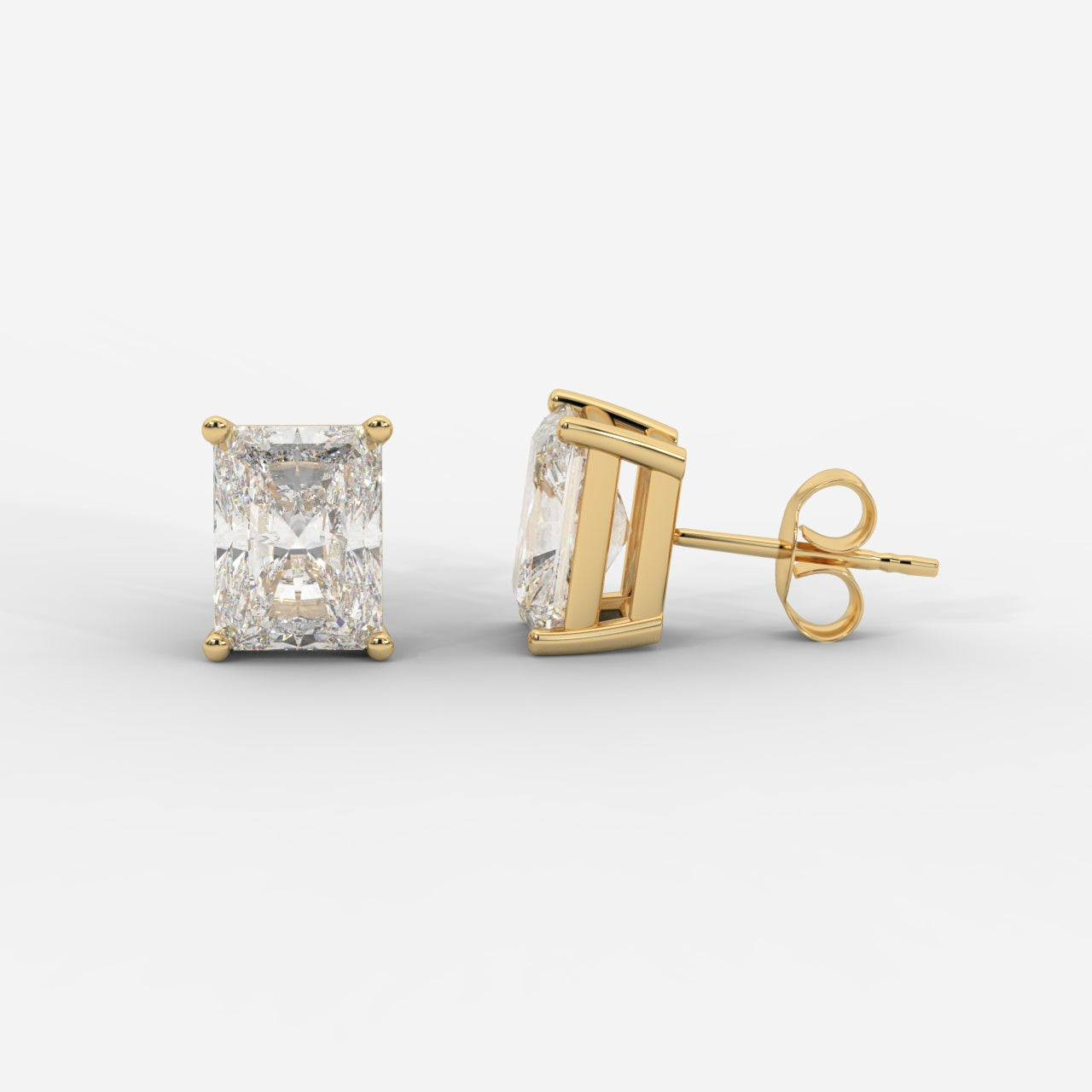 Radiant Cut Basket Studs