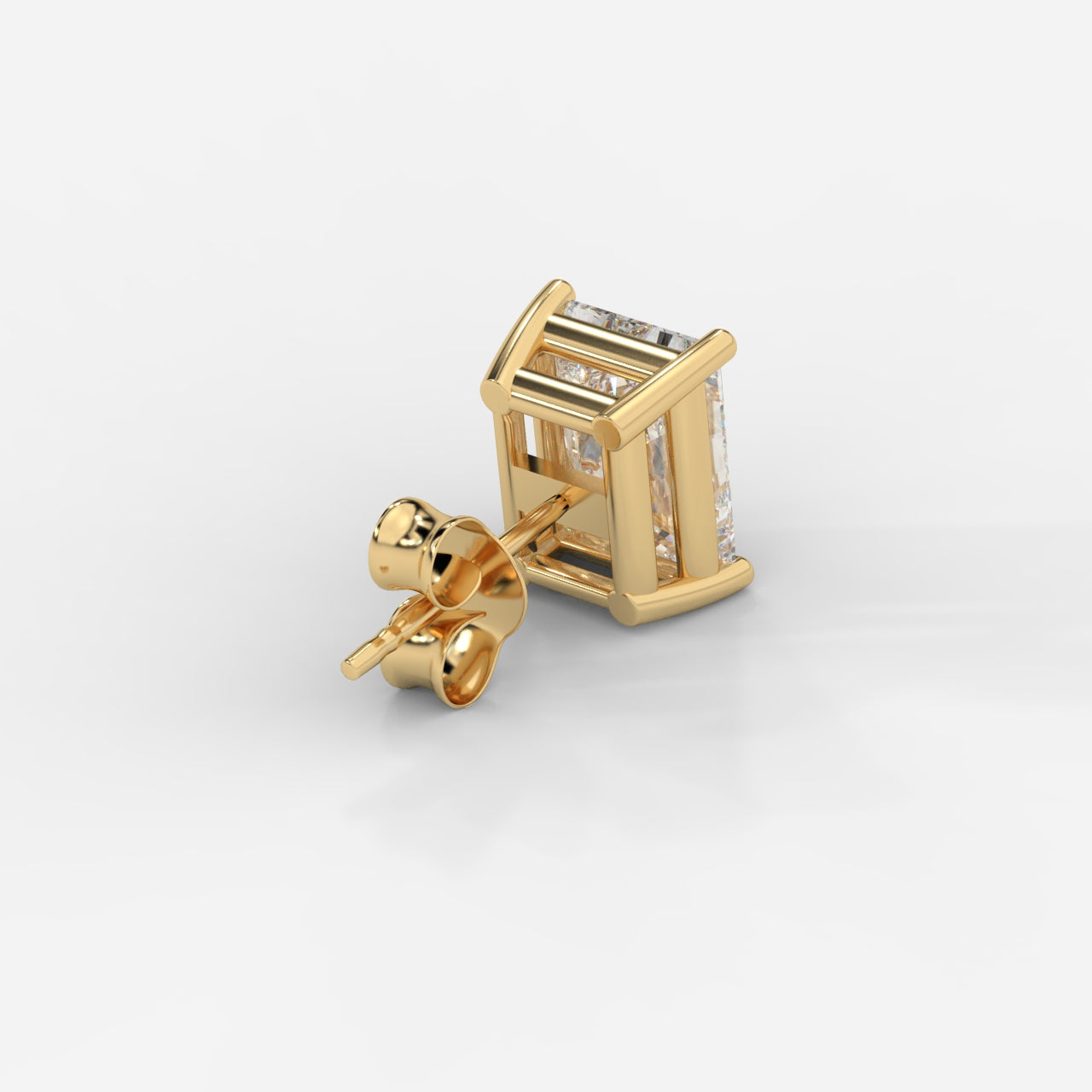 Radiant Cut Basket Studs