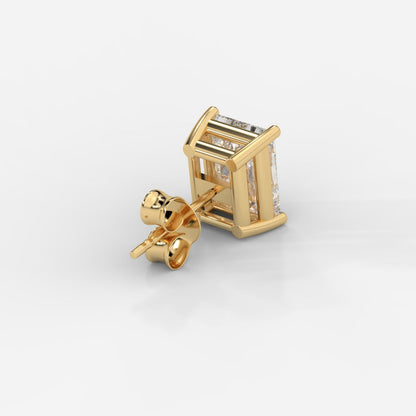 Radiant Cut Basket Studs