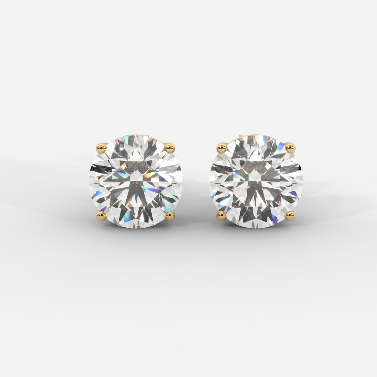 CUSTOM 4TCW G+ VVS2 LAB DIAMOND STUDS
