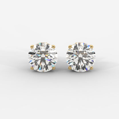 CUSTOM 10TCW F VVS2 LAB DIAMOND STUD