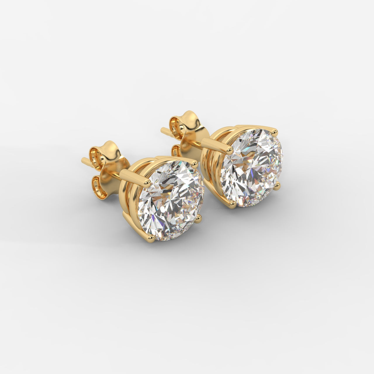 CUSTOM 10TCW F VVS2 LAB DIAMOND STUD