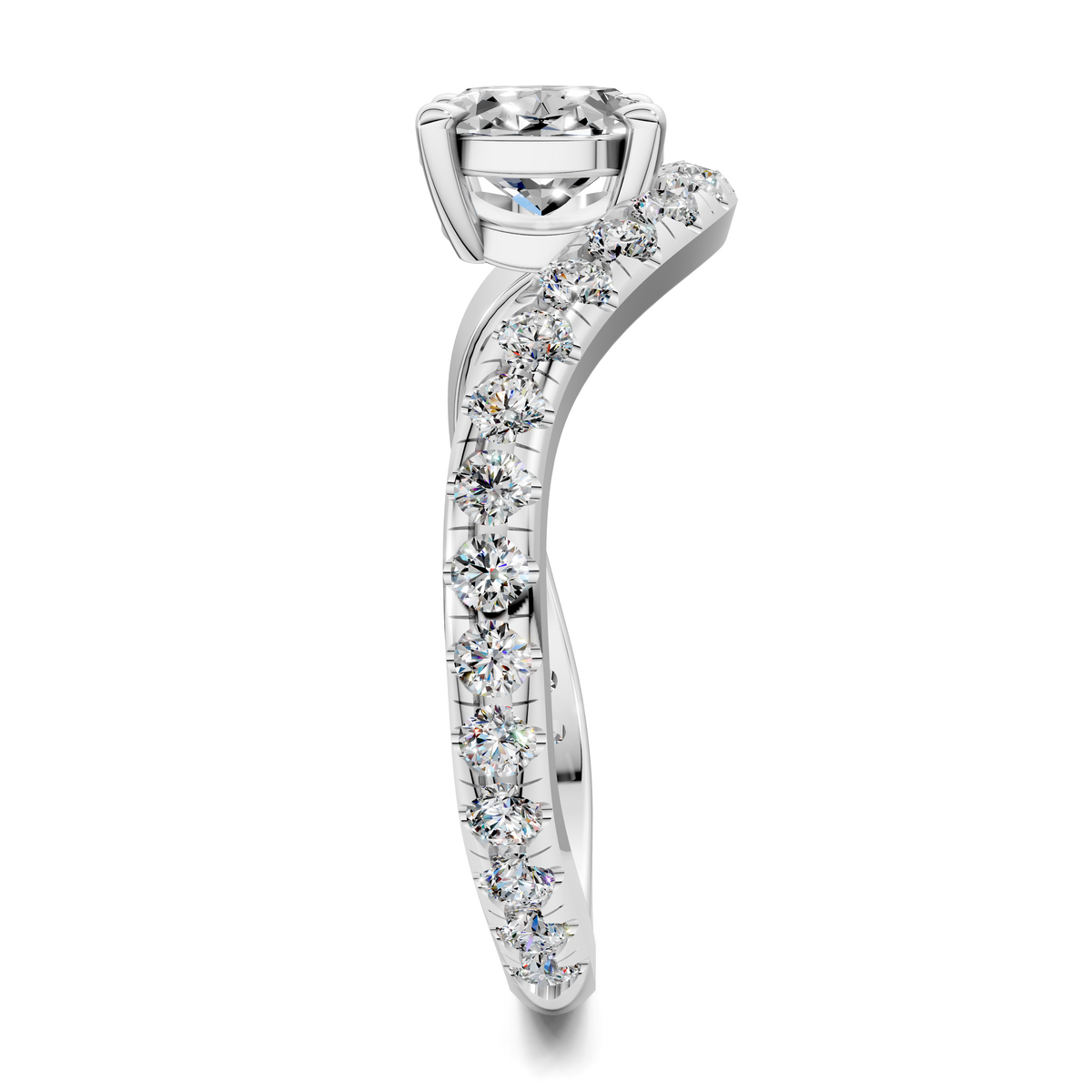 Lakeisha East-West Pavé Ring