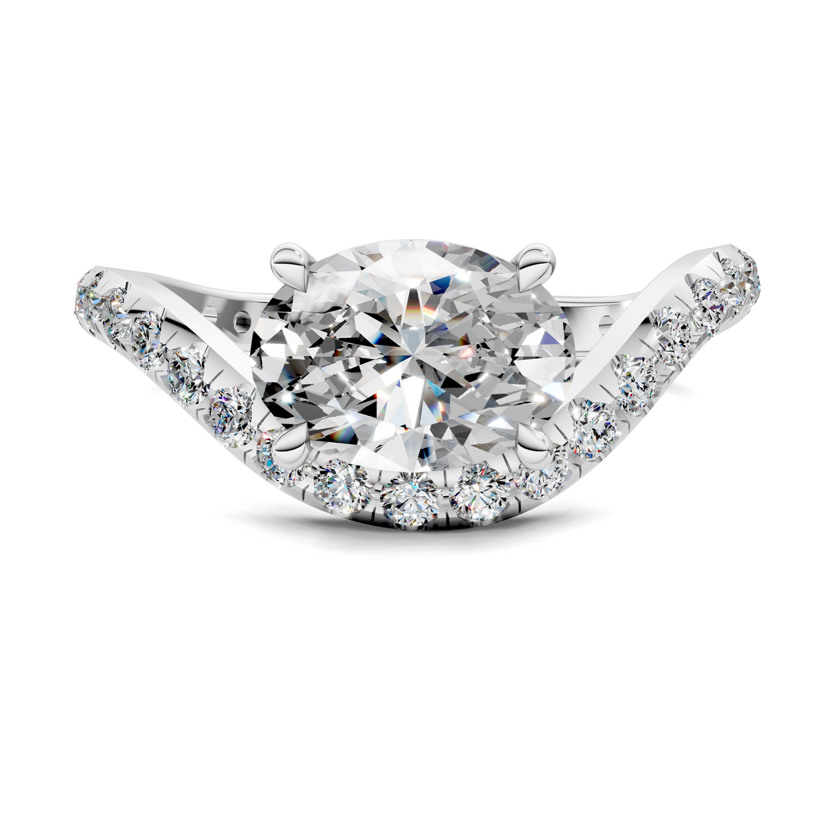 Lakeisha East-West Pavé Ring