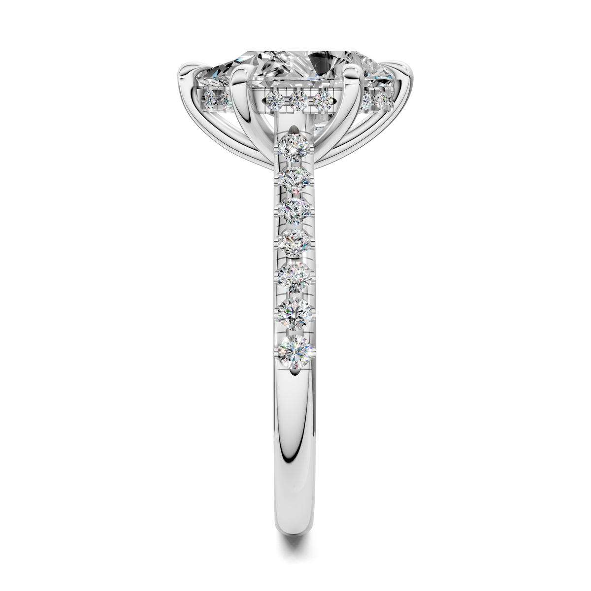 Hollie Hidden Halo Cathedral Pavé Ring
