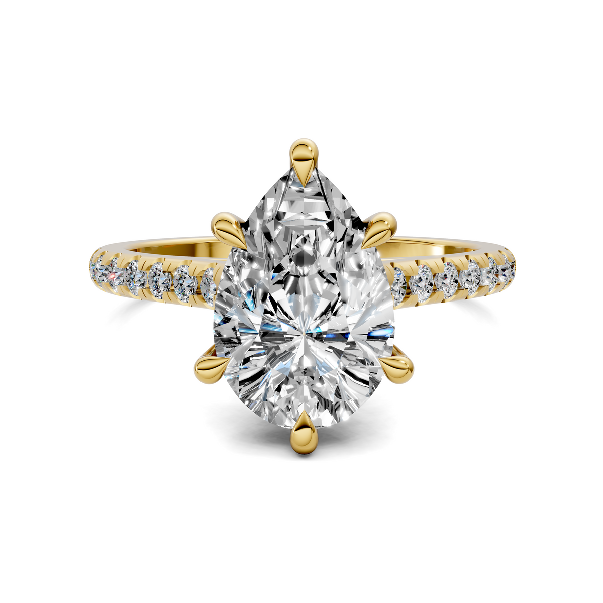 Hollie Hidden Halo Cathedral Pavé Ring