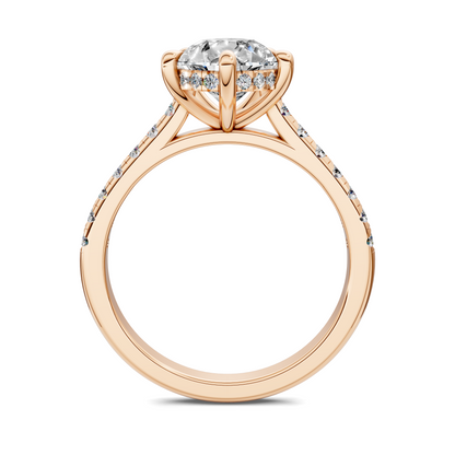 Hollie Hidden Halo Cathedral Pavé Ring