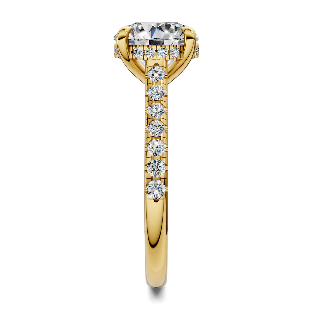 Hollie Hidden Halo Cathedral Pavé Ring