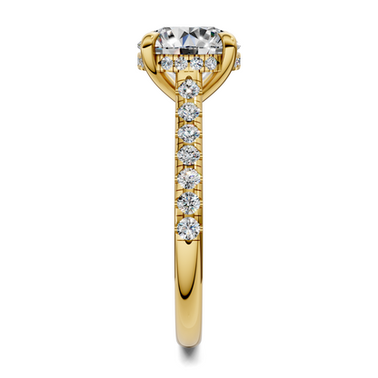 Hollie Hidden Halo Cathedral Pavé Ring