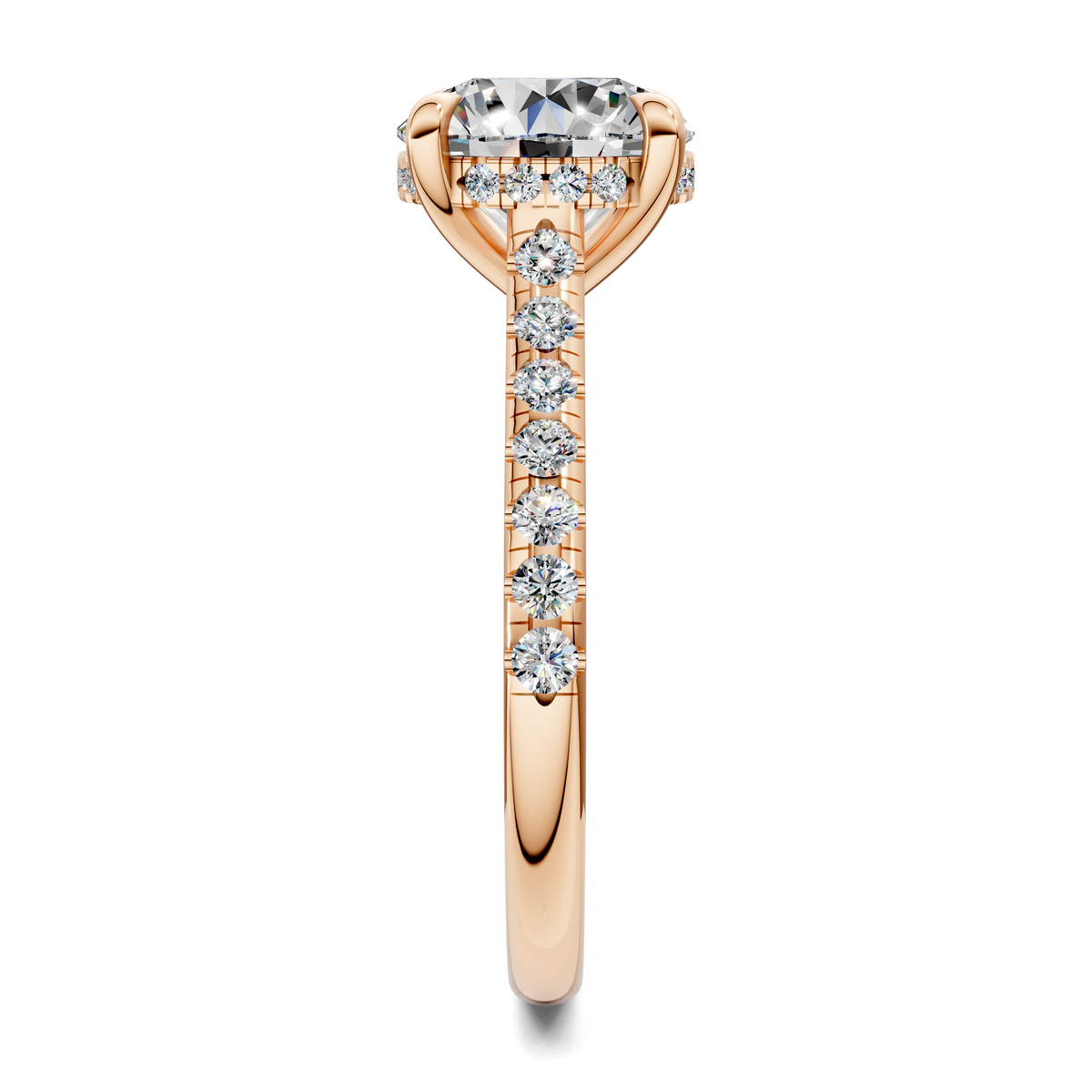 Hollie Hidden Halo Cathedral Pavé Ring