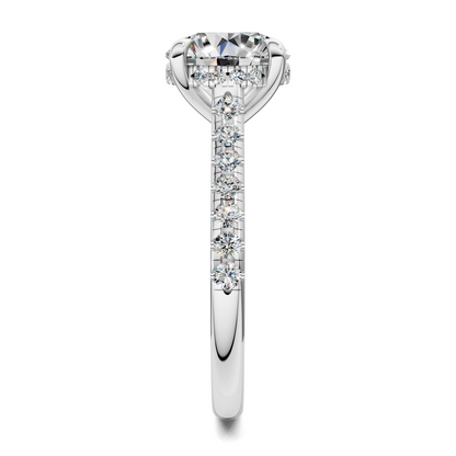 Hollie Hidden Halo Cathedral Pavé Ring