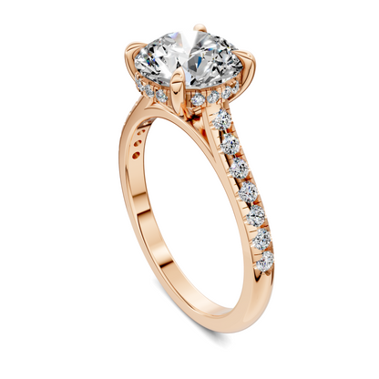 Hollie Hidden Halo Cathedral Pavé Ring