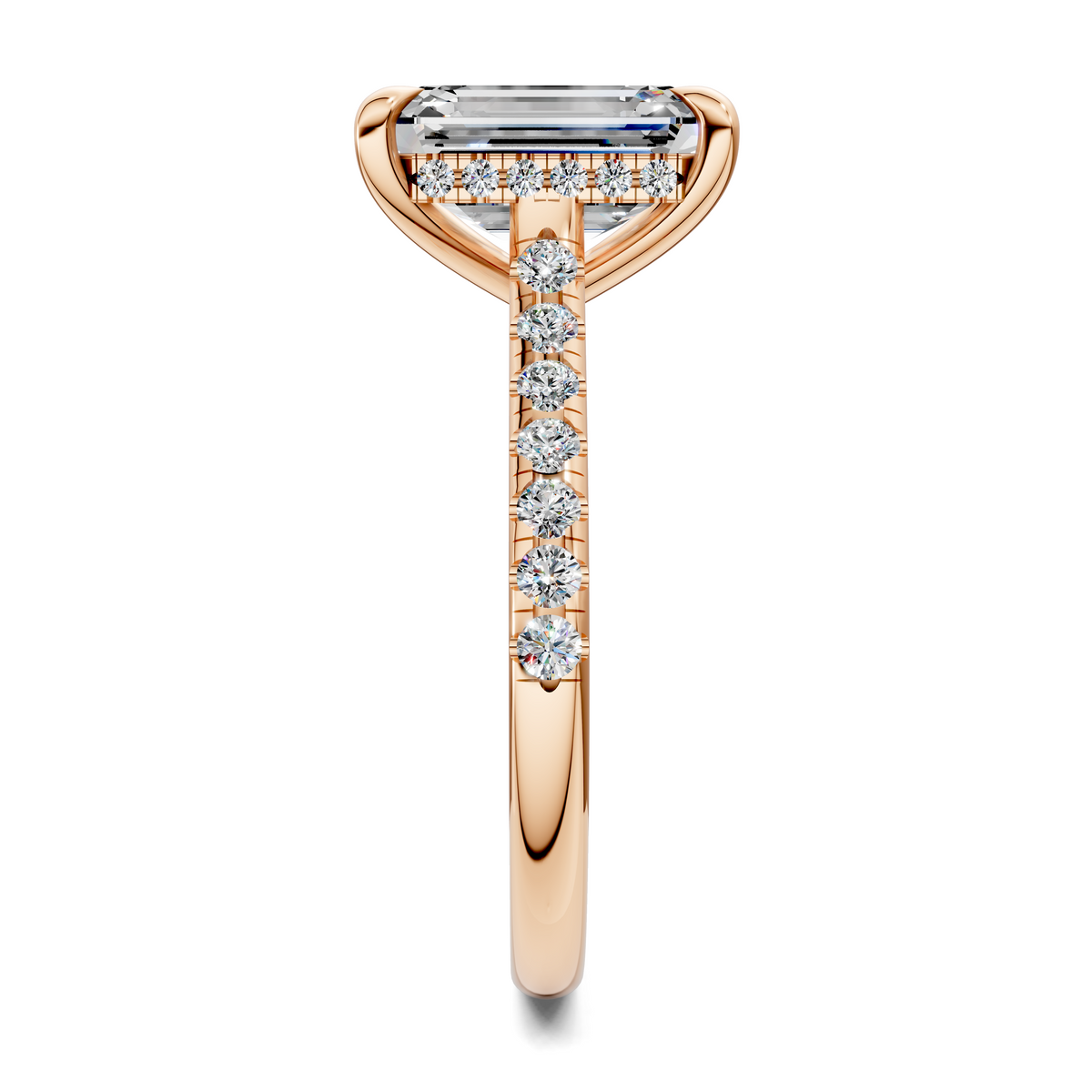Hollie Hidden Halo Cathedral Pavé Ring