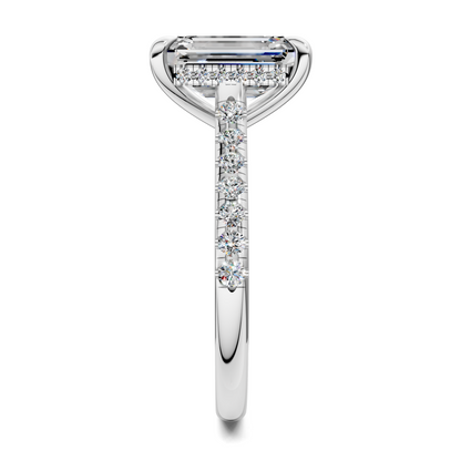 Hollie Hidden Halo Cathedral Pavé Ring