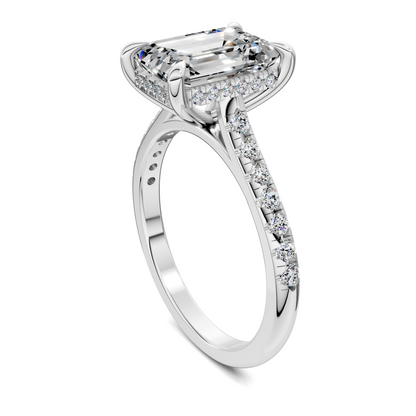 Hollie Hidden Halo Cathedral Pavé Ring