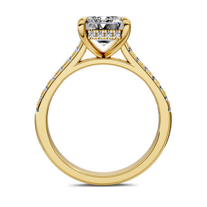 Hollie Hidden Halo Cathedral Pavé Ring
