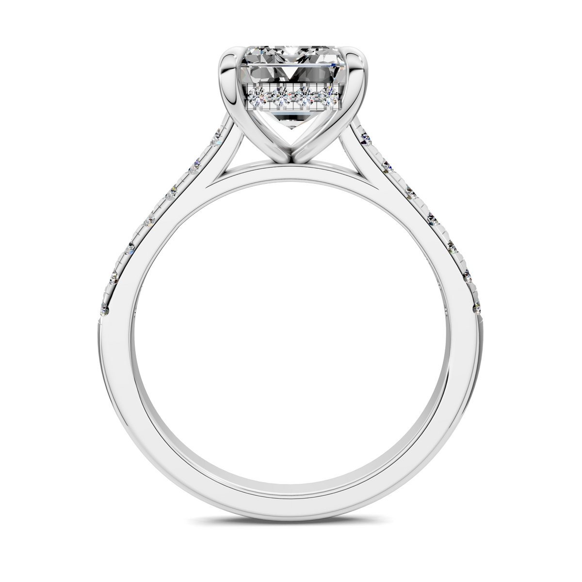 Hollie Hidden Halo Cathedral Pavé Ring