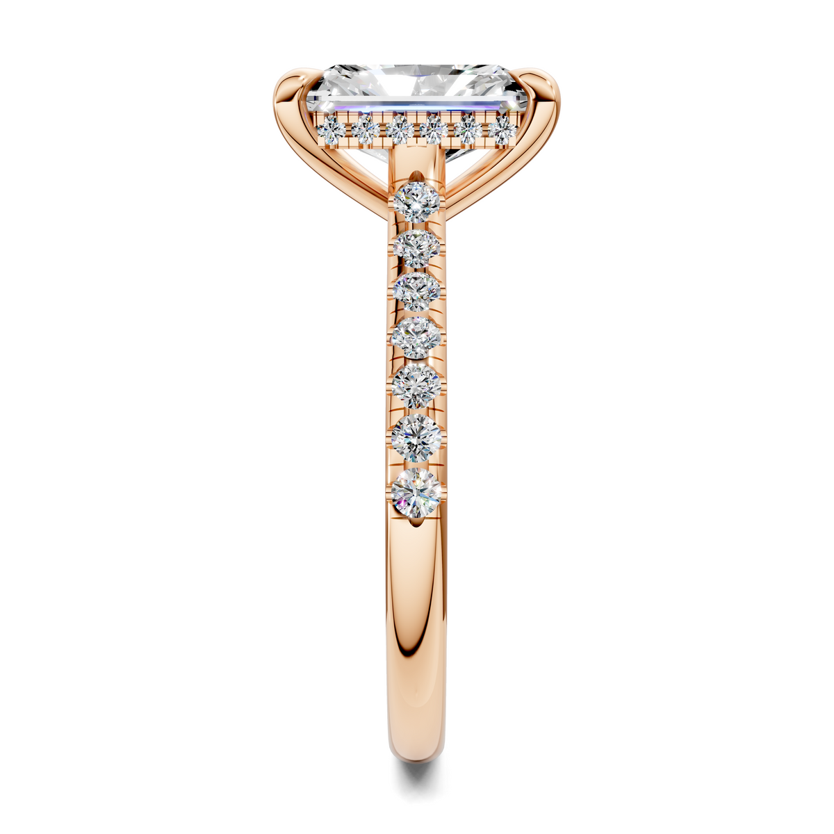 Hollie Hidden Halo Cathedral Pavé Ring