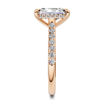 Hollie Hidden Halo Cathedral Pavé Ring