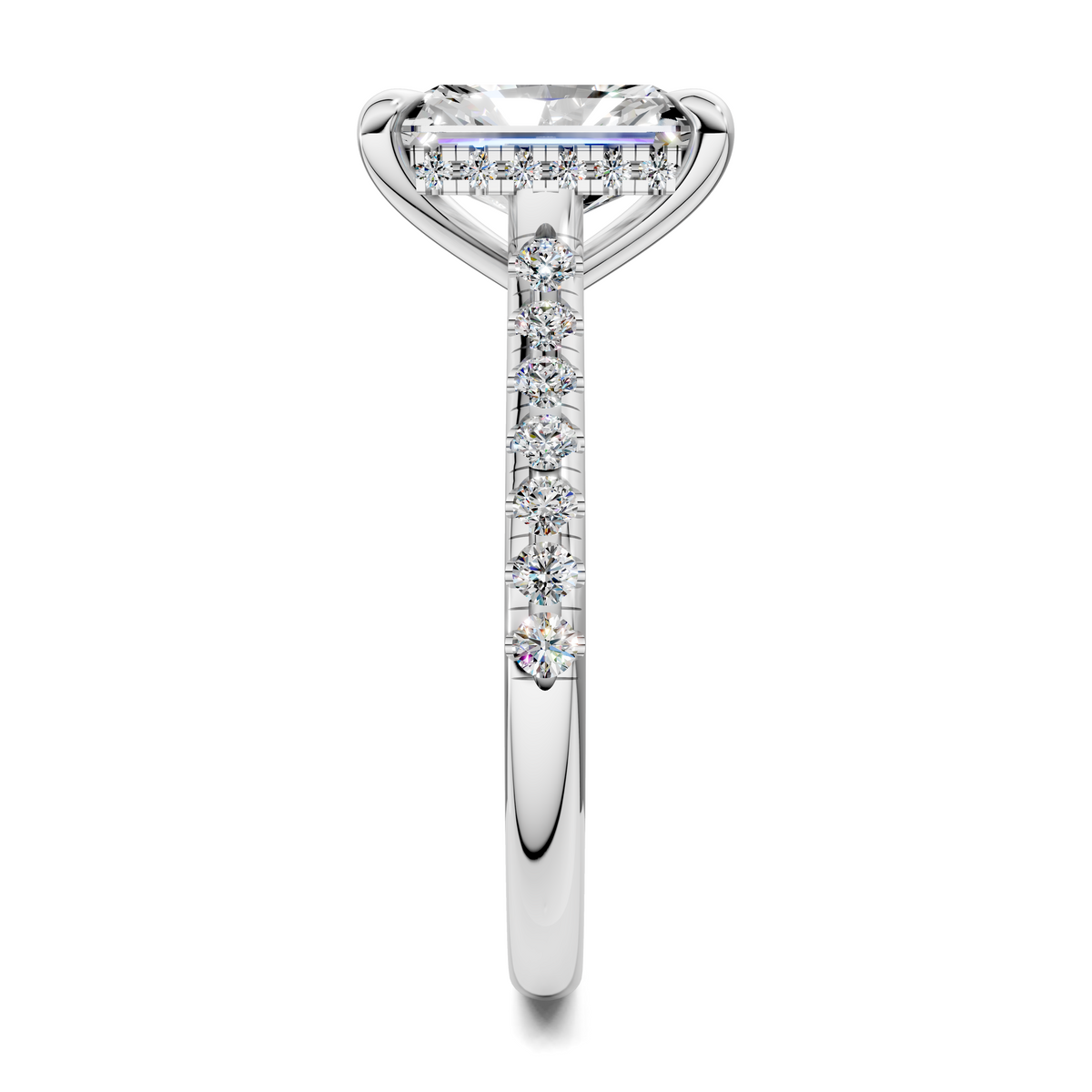 Hollie Hidden Halo Cathedral Pavé Ring