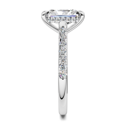 Hollie Hidden Halo Cathedral Pavé Ring