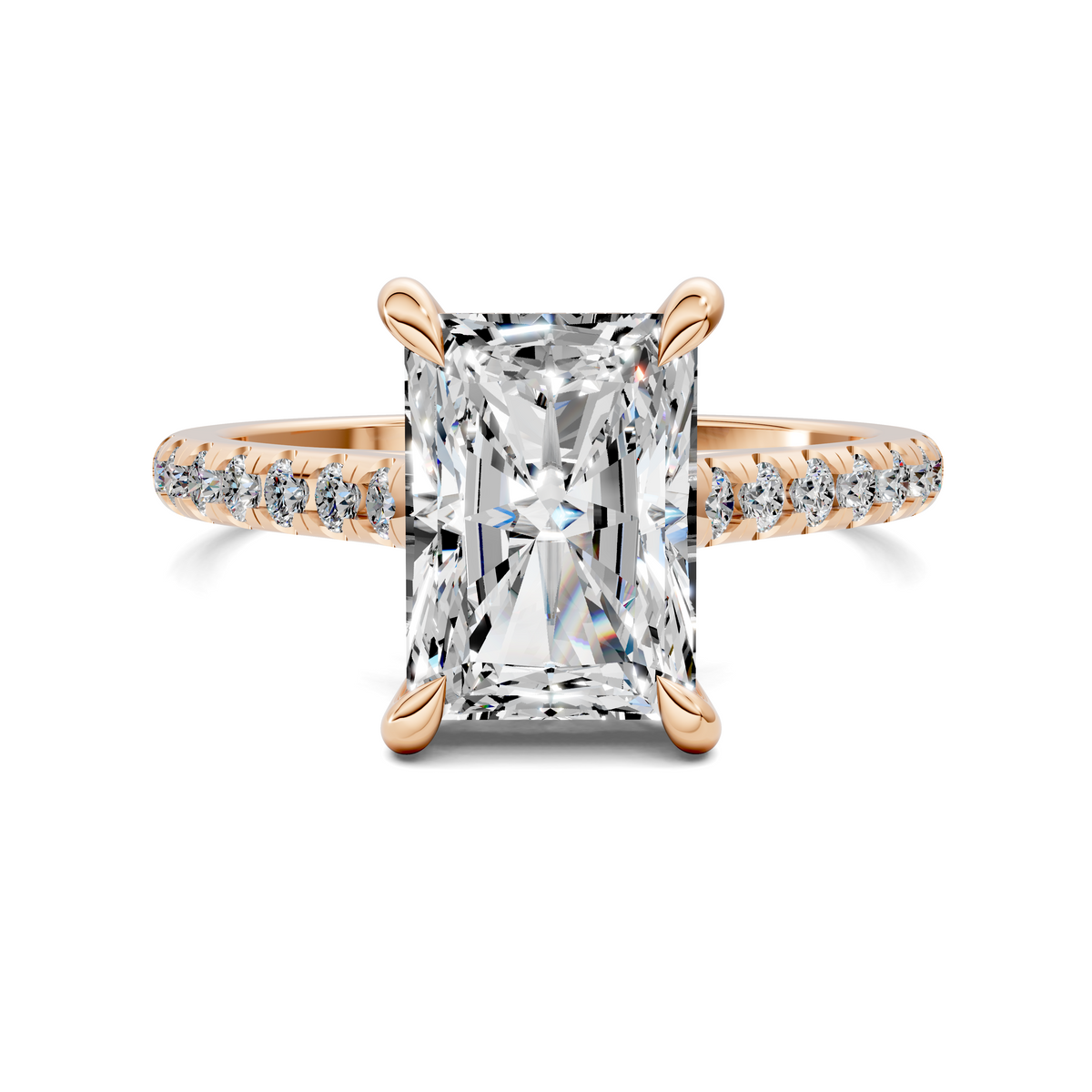 Hollie Hidden Halo Cathedral Pavé Ring