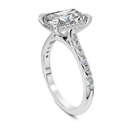 Hollie Hidden Halo Cathedral Pavé Ring