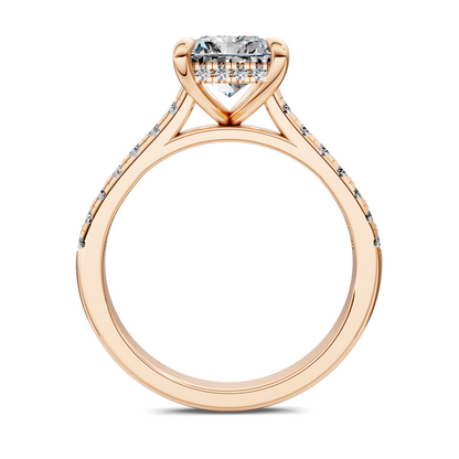 Hollie Hidden Halo Cathedral Pavé Ring