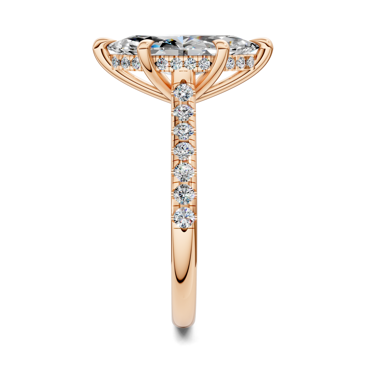 Hollie Hidden Halo Cathedral Pavé Ring