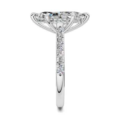 Hollie Hidden Halo Cathedral Pavé Ring